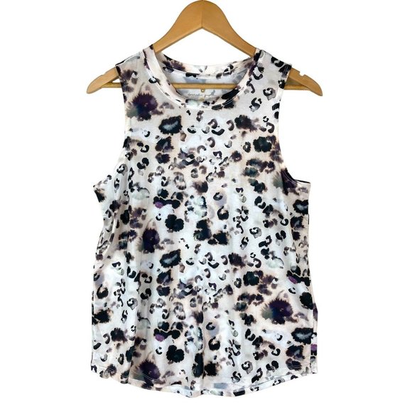 Spiritual Gangster Tops - Spiritual Gangster Tank Top Women Size Medium White Abstract Print Lightweight